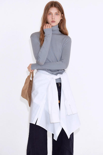 Cashmere Blend Knit Slimmimg Sweater