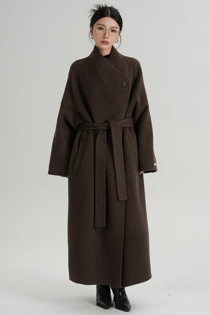 Temperament Coffee Wool Coat