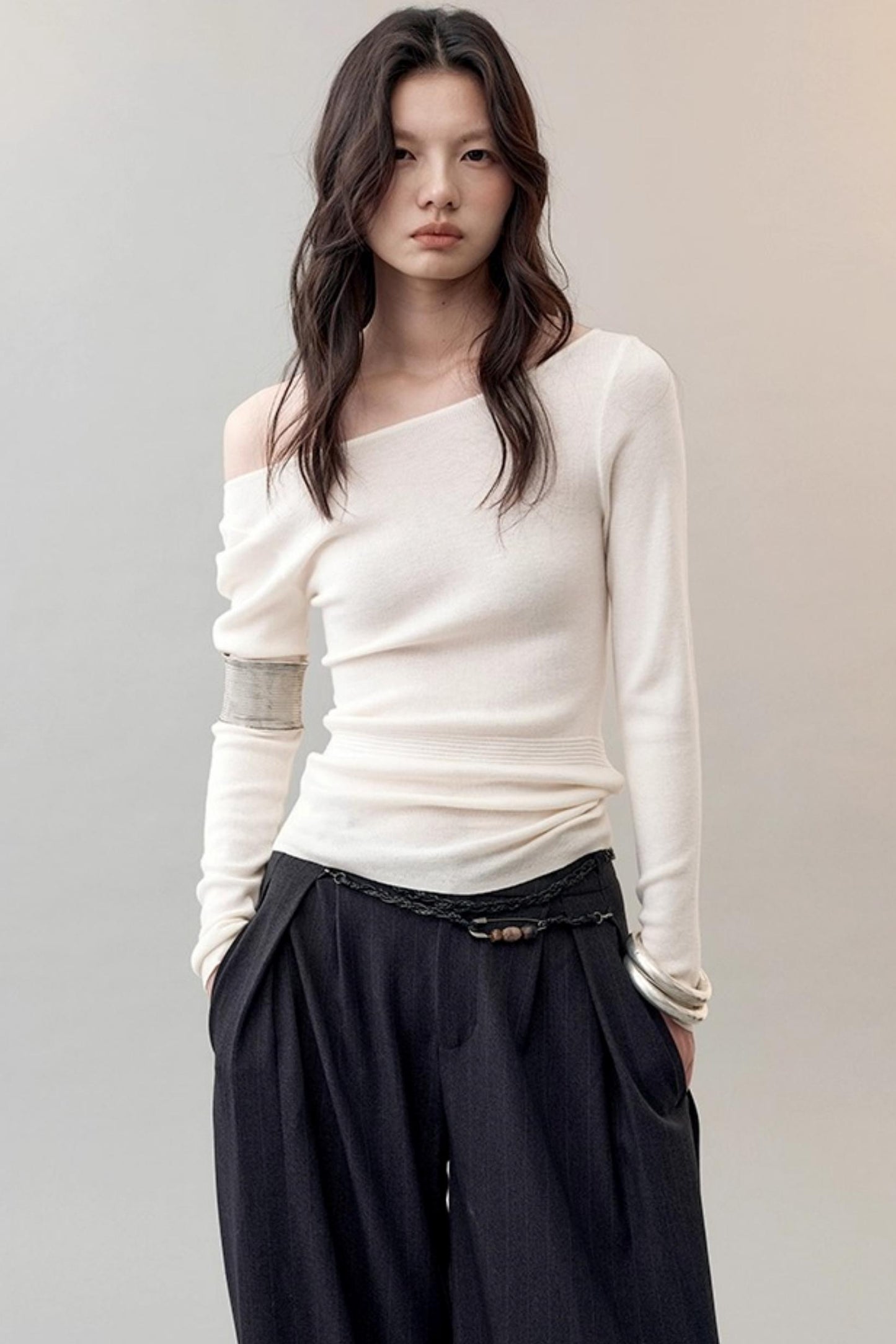 Cloud Yarn Long-sleeved Top