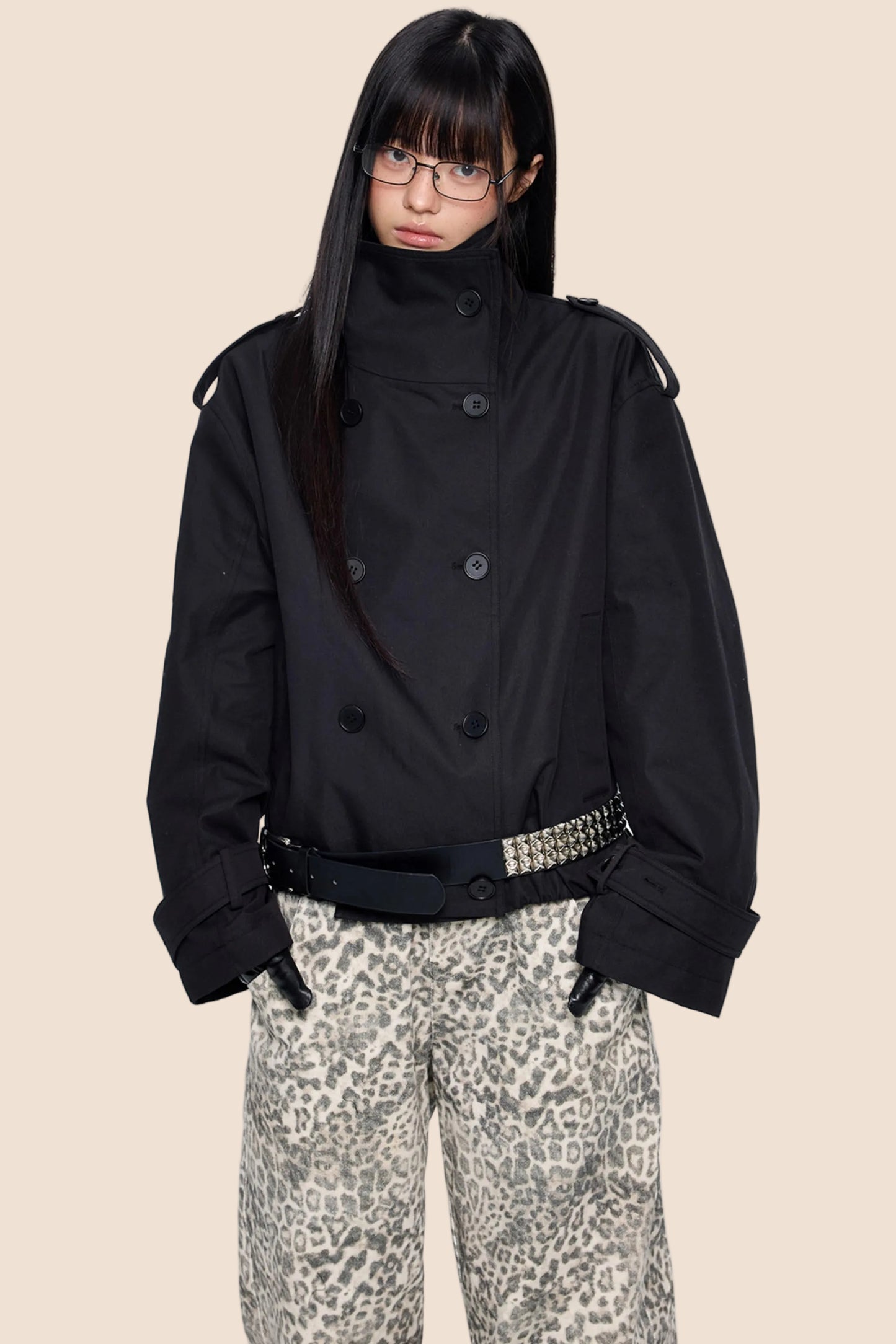 Double-Breasted Retro Trench Coat