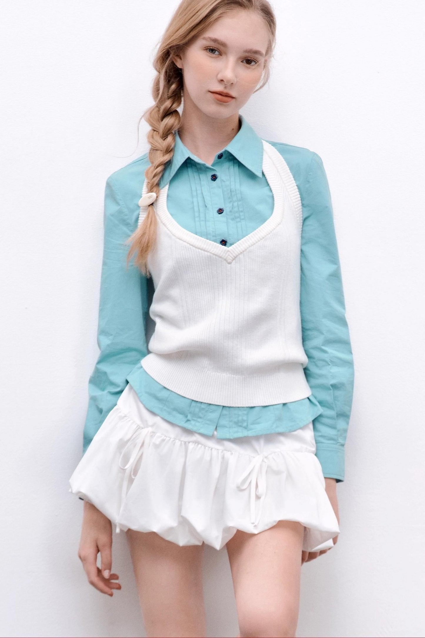 Halterneck Striped Camisole Top