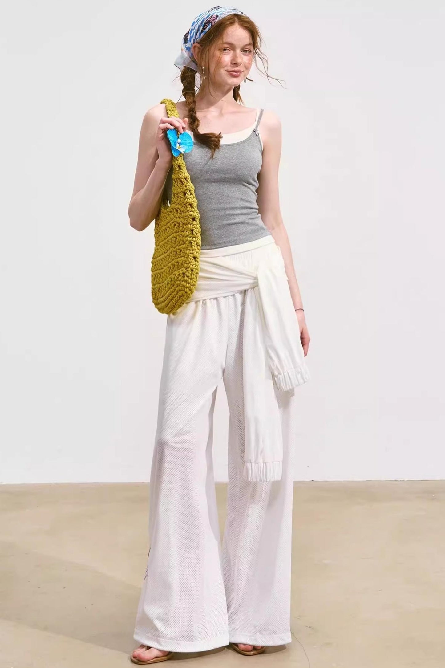 Airy Linen Wide-Leg Pants