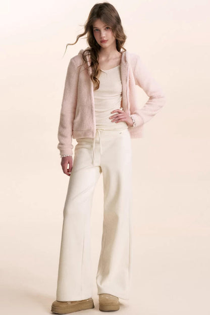 Linen Wool V-Neck Top