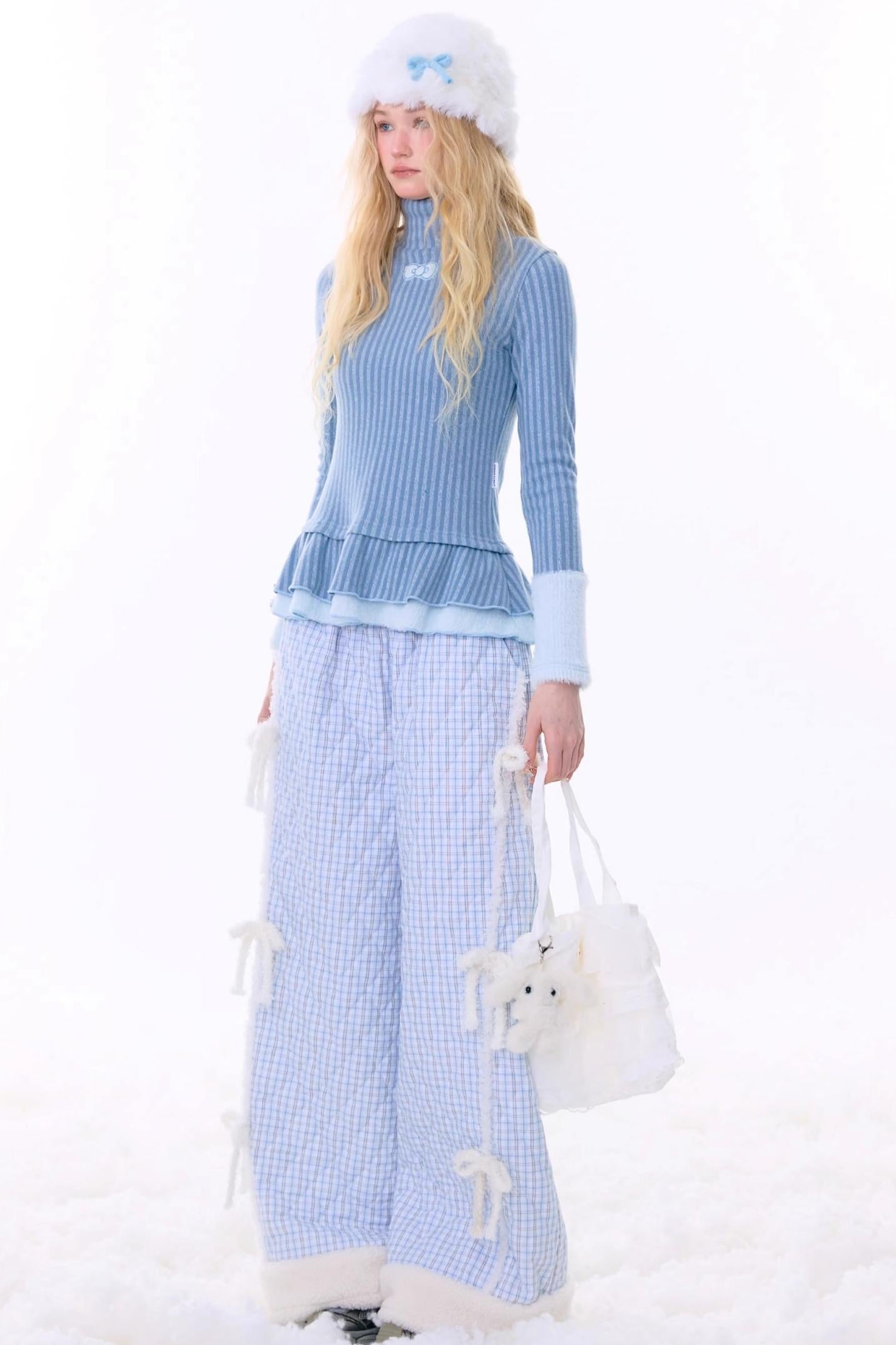 American Retro Striped Knit Top