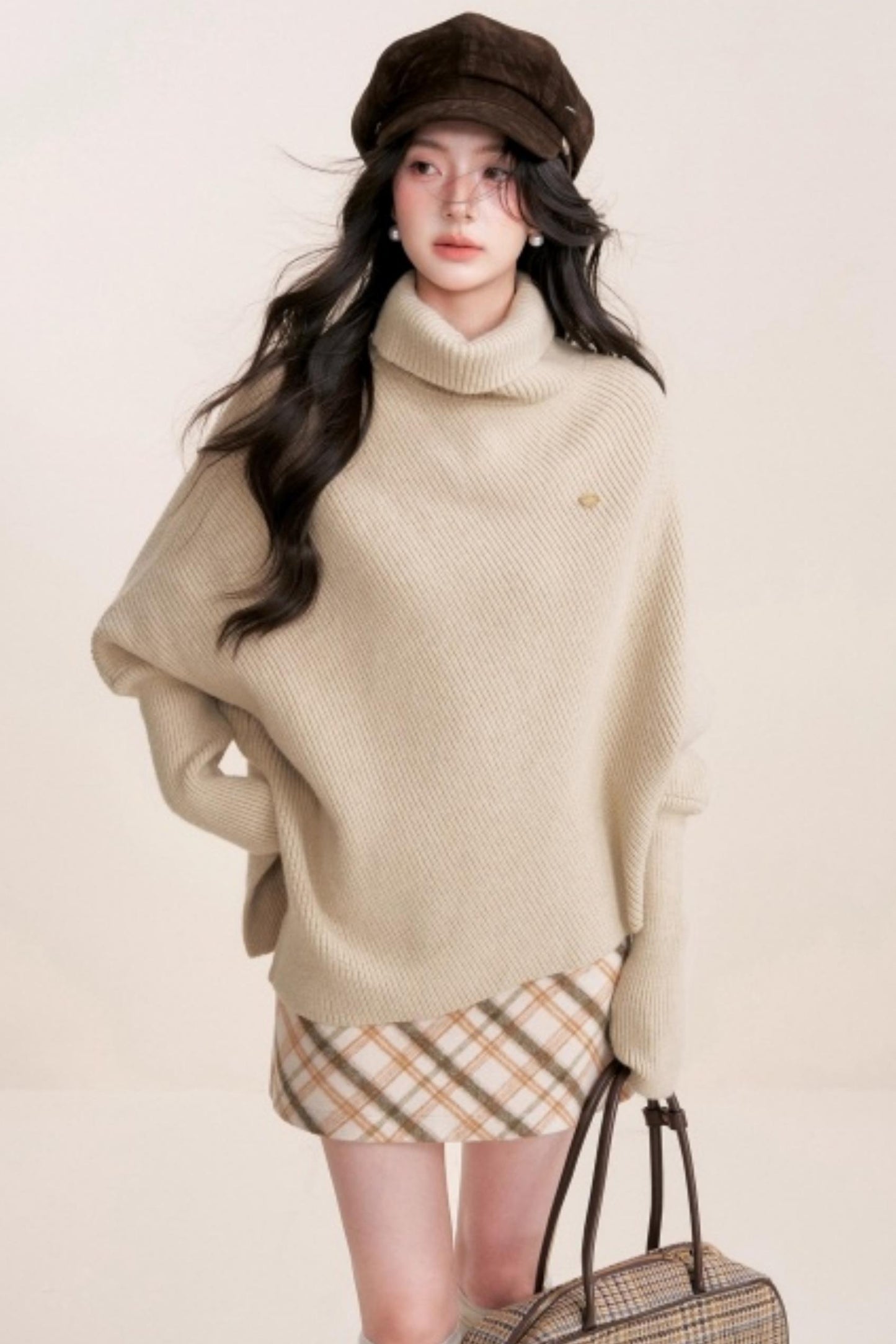 Retro Plaid Woolen Skirt