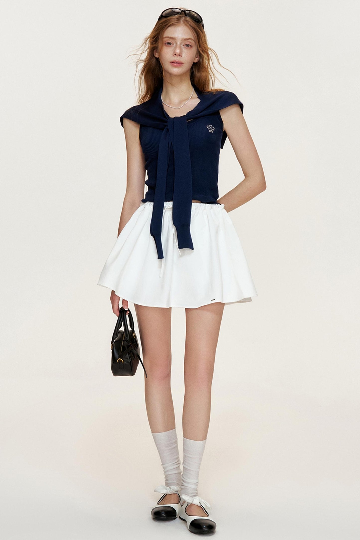 Navycore Tencel Yarn Cape Set