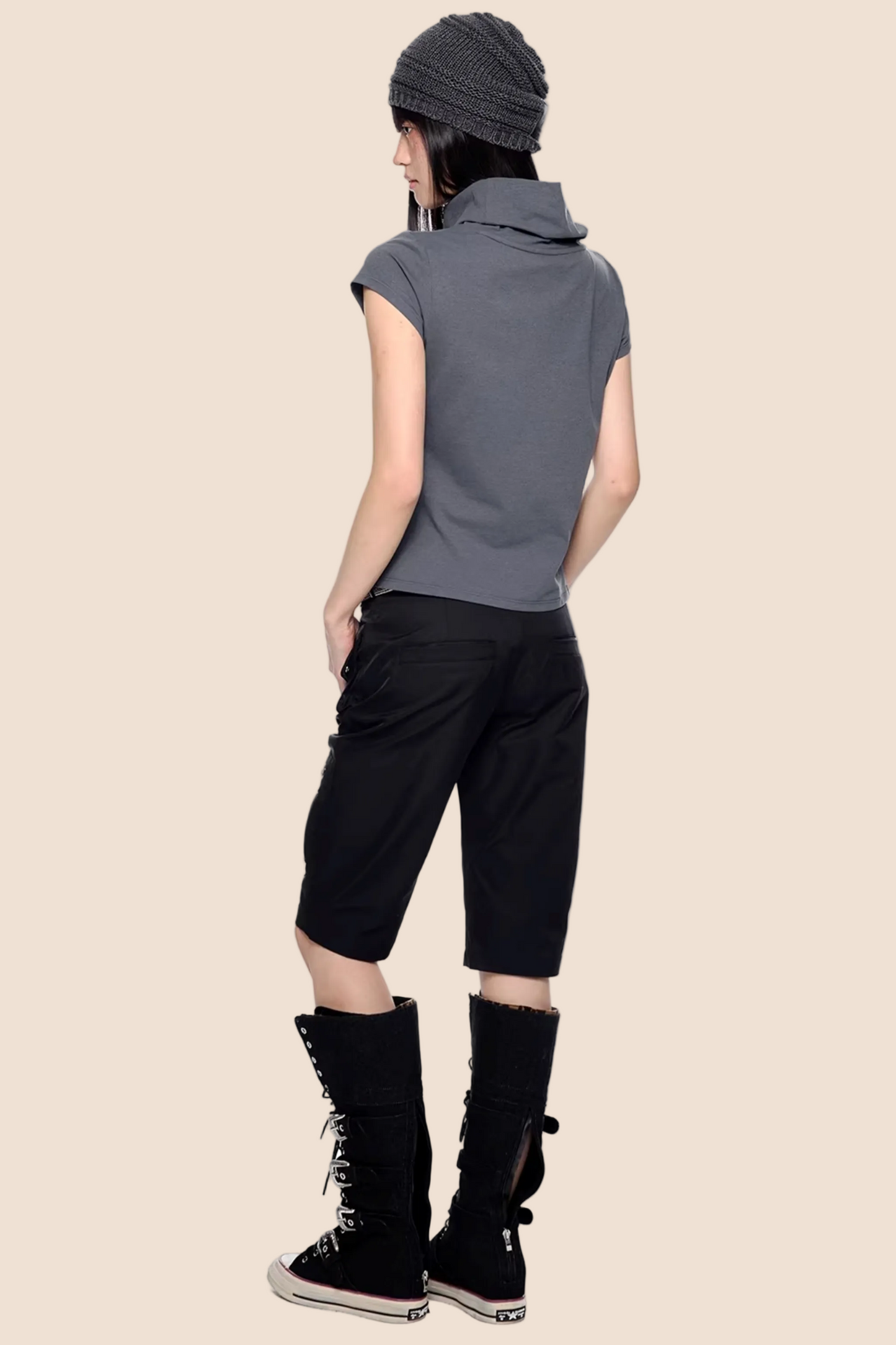 Retro High-Neck Summer Top