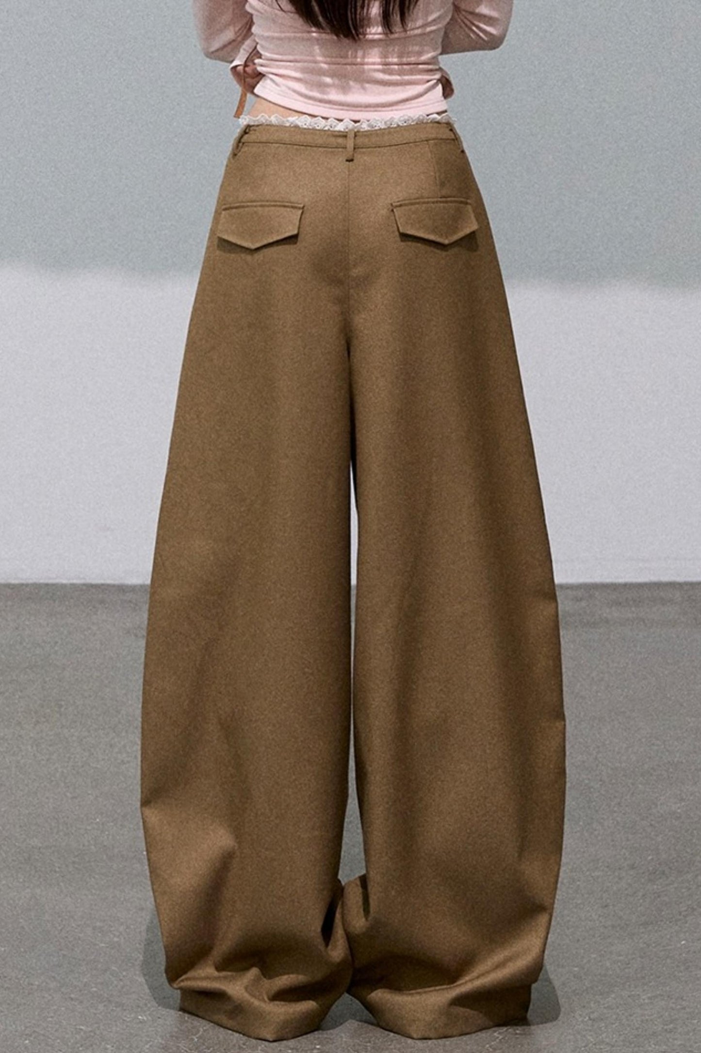 Lazy Lace Drape Suit Pants