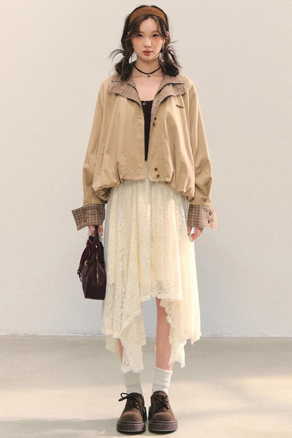 Patchwork Cocoon Jacket Set-Up