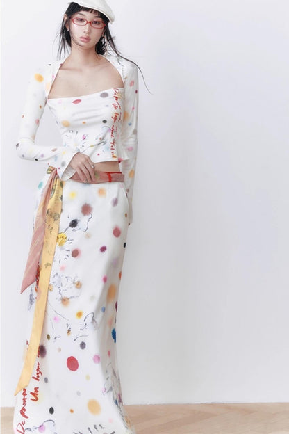 Blue Dot Long-Sleeved Shirt