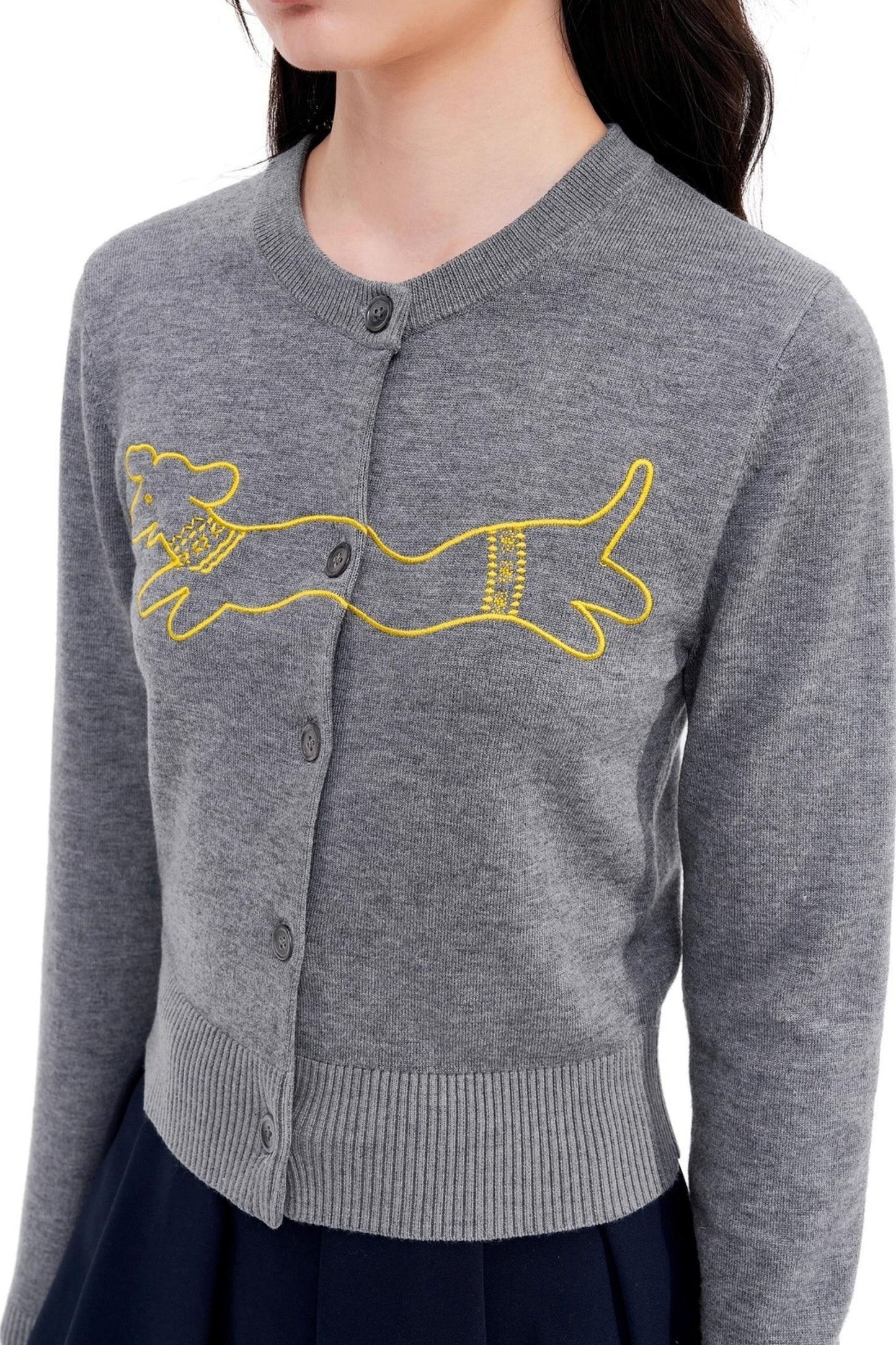 Embroidered Knitted Casual Top