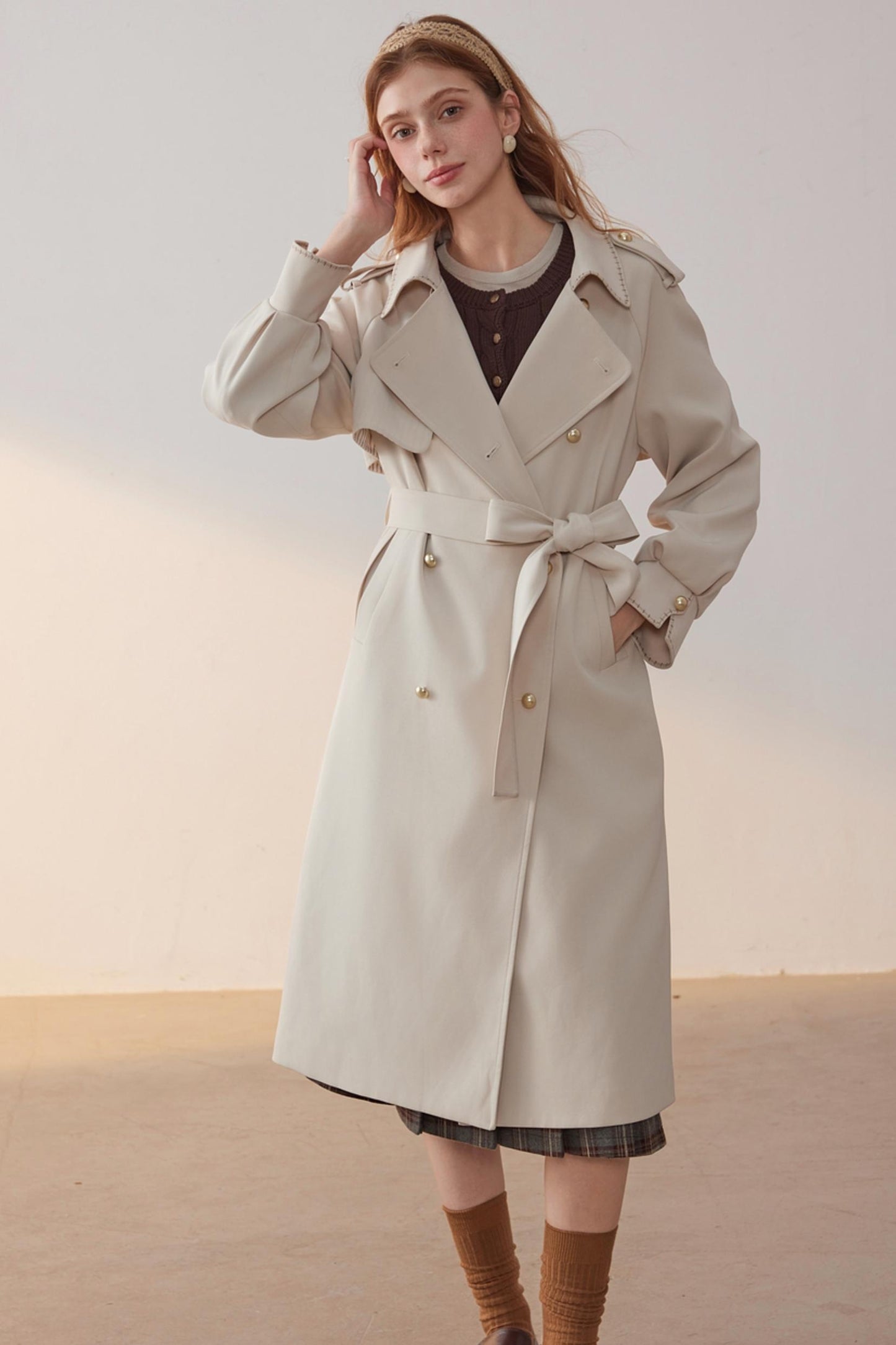 Lapel Trench Coat