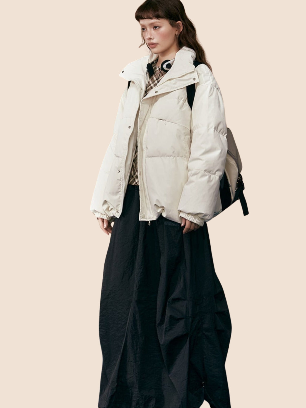 Long-sleeved Loose Down Jacket