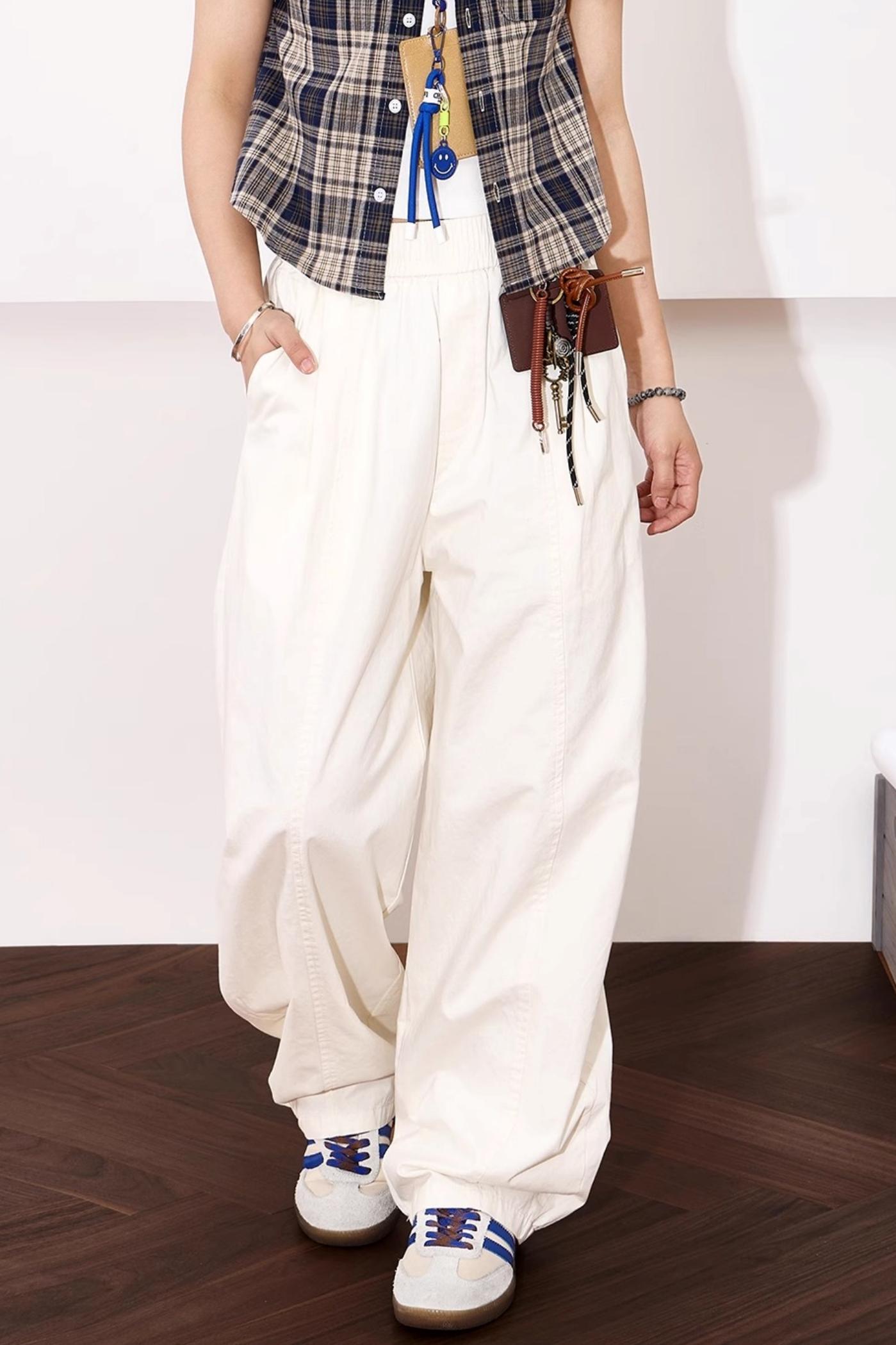 Relaxed Wide-Leg Cotton Pants