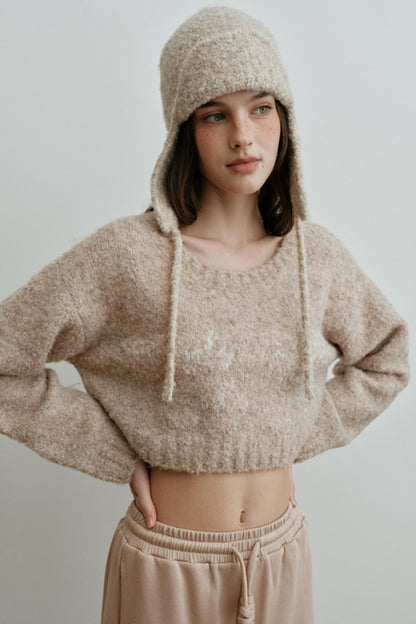 Light Luxury Wool Jacquard Top