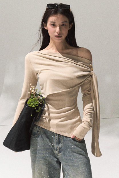 Ancient Shrine Long Sleeve Knit Top