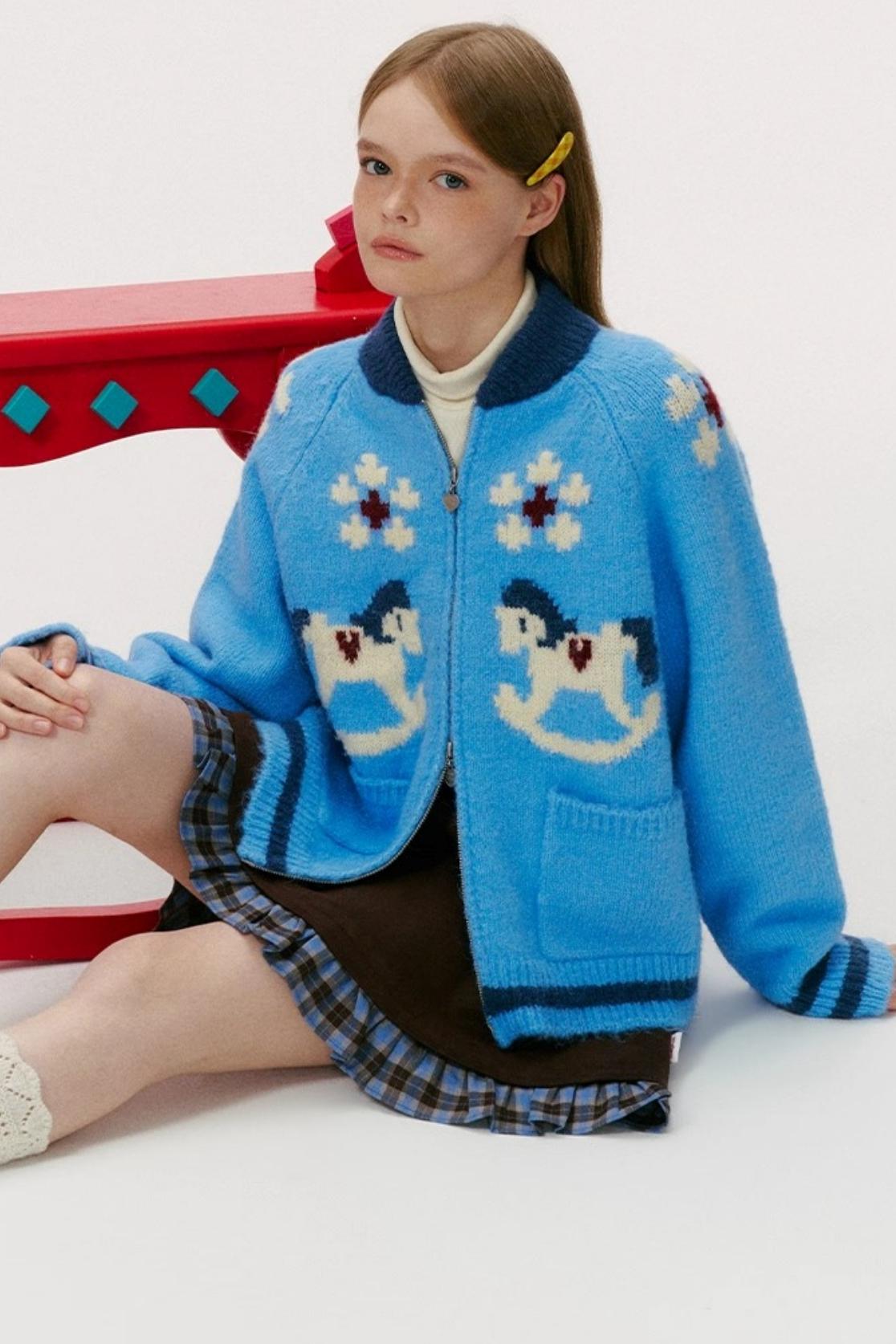 Heart Pony Knitted Cardigan