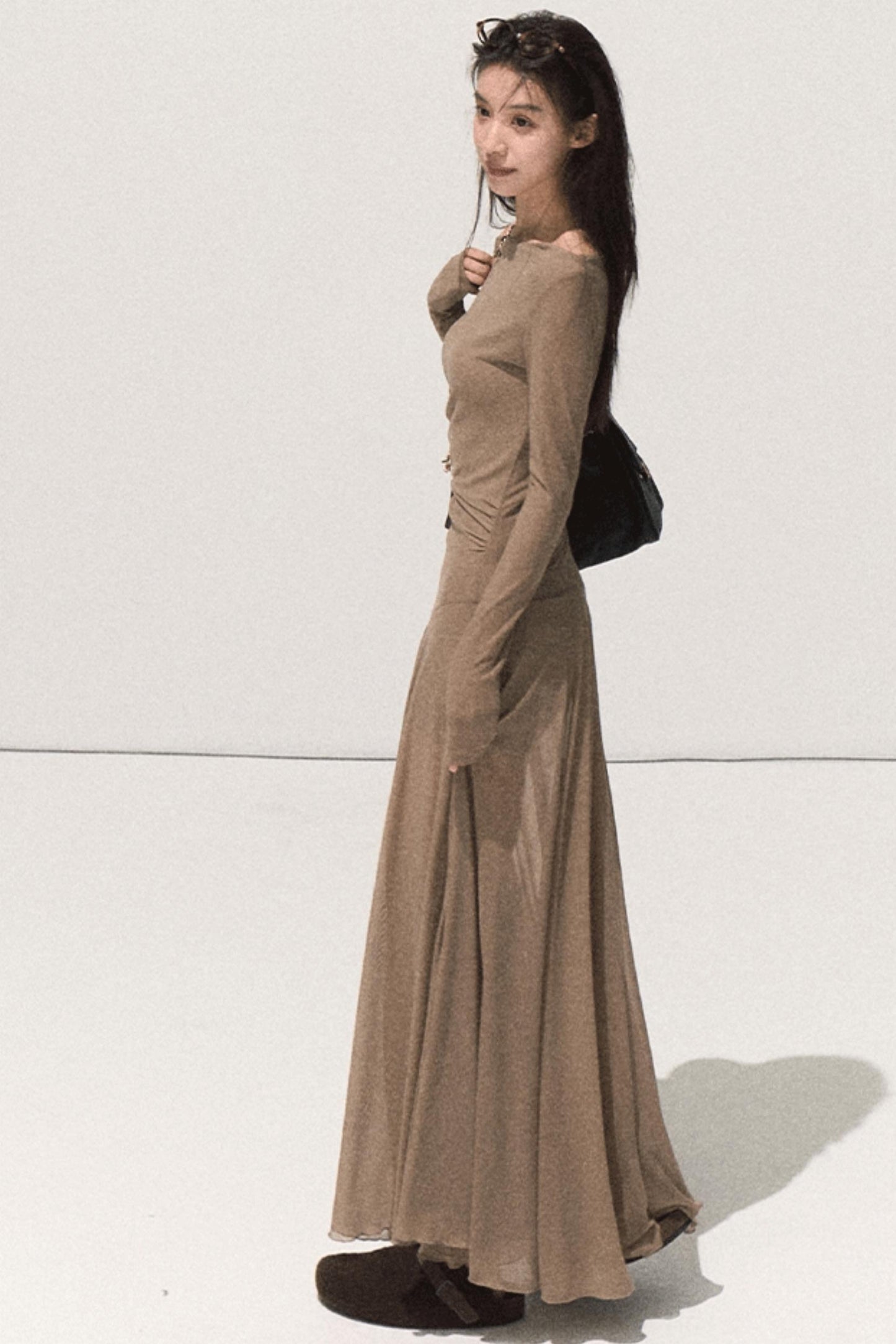 Soft Mist Shoulder Dress