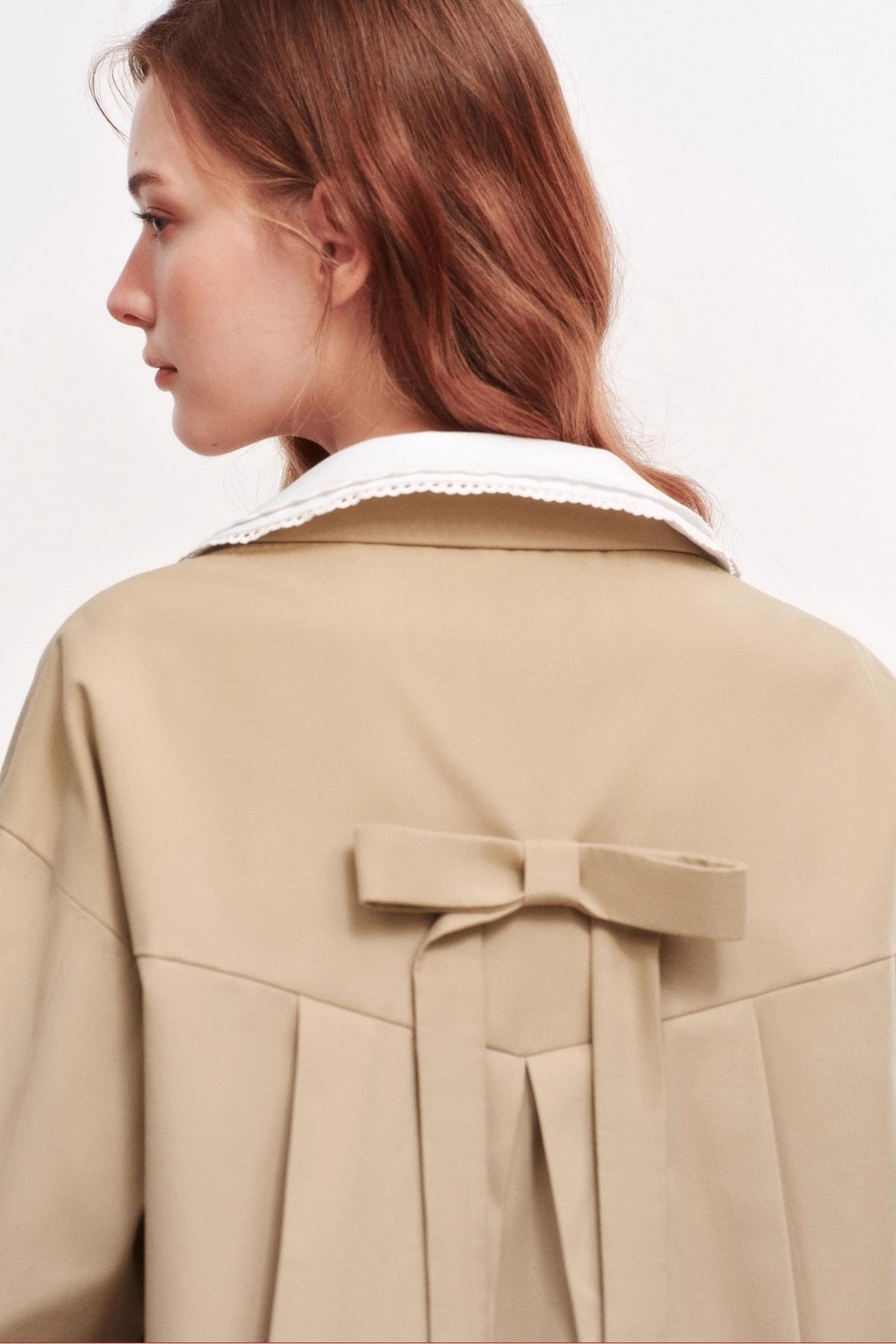 Square Bow Cape Coat