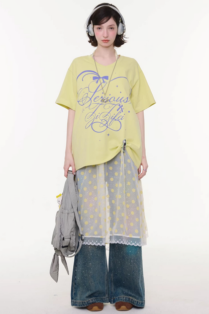 Gradient Rainbow Denim Pants