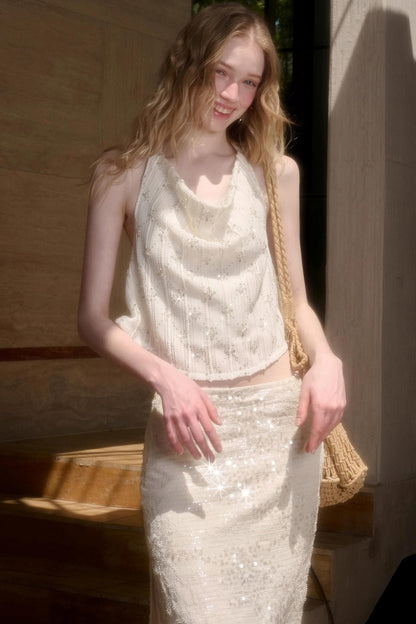 Celestial Slouchy Suit With Knit Skirt Set-Up