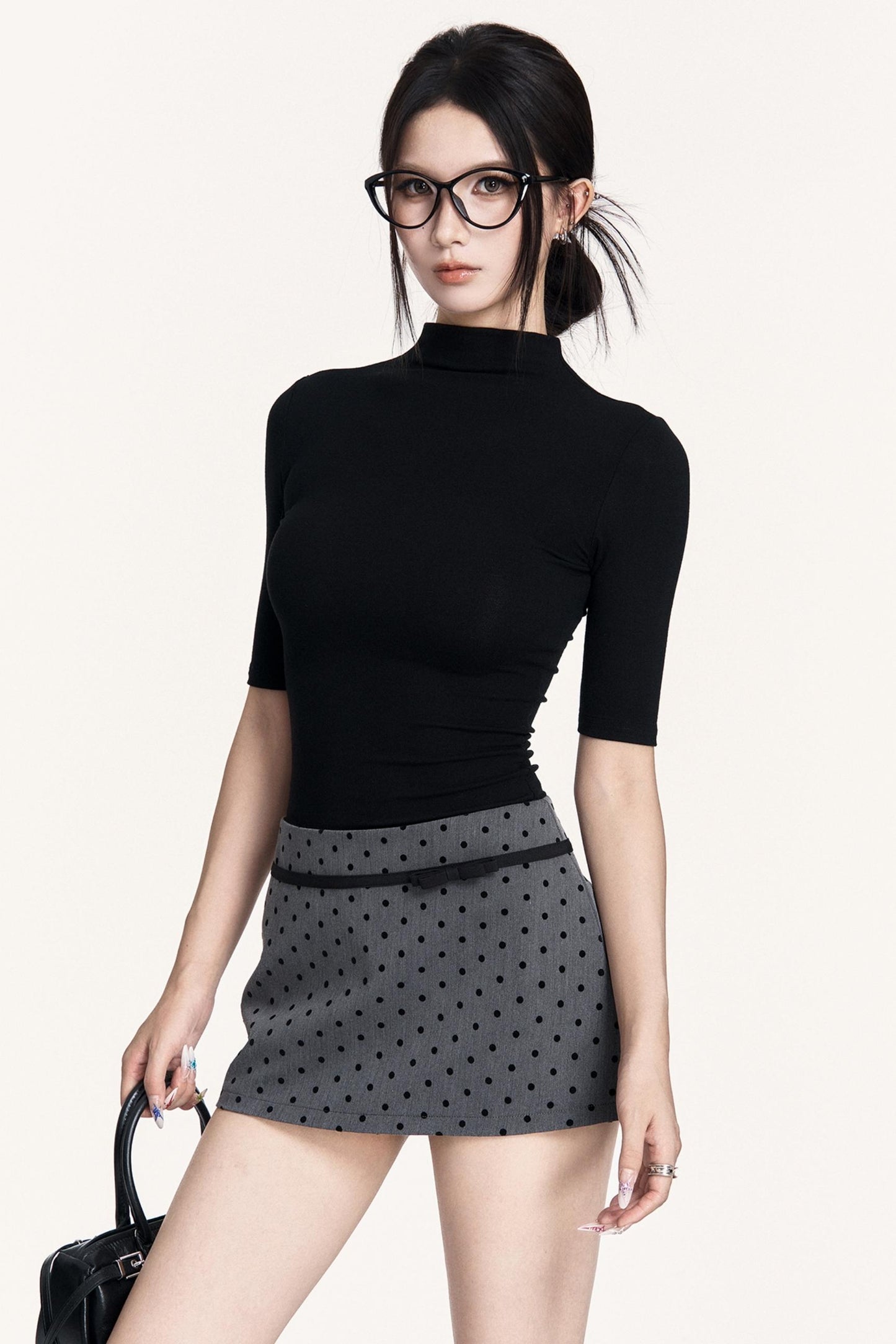 Versatile Polka Dot Hip Skirt