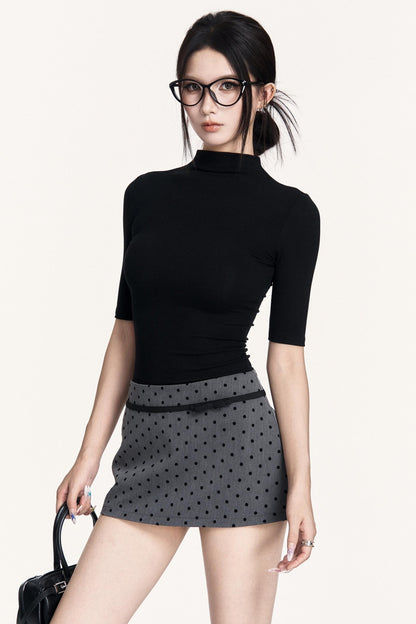 Versatile Polka Dot Hip Skirt