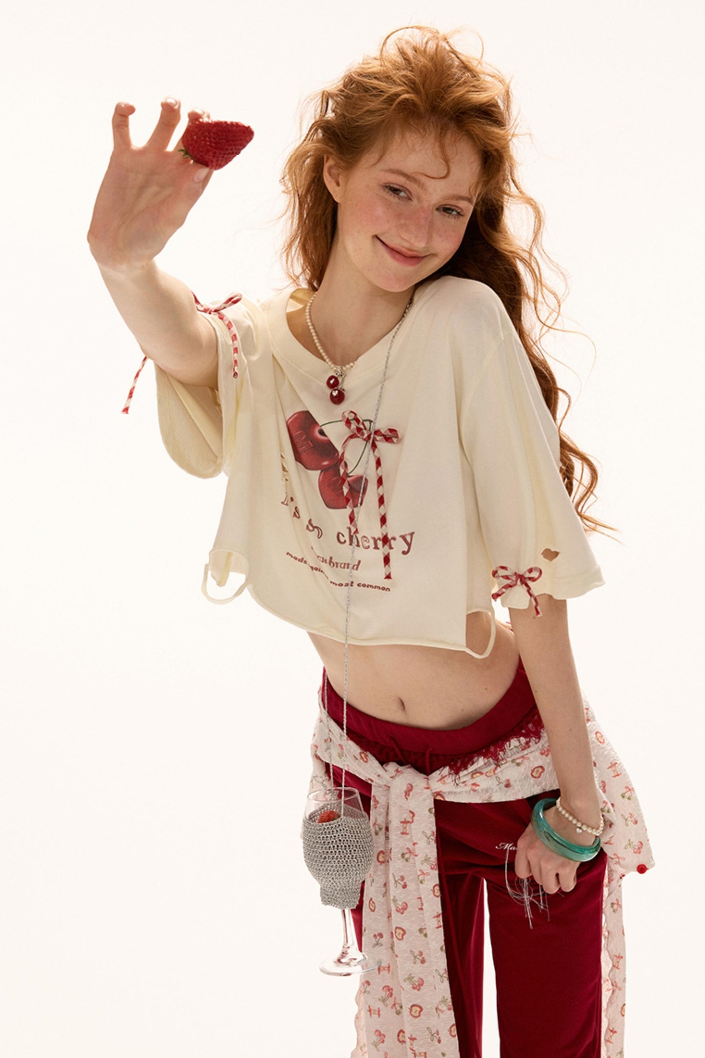 Cherry Bow Tee
