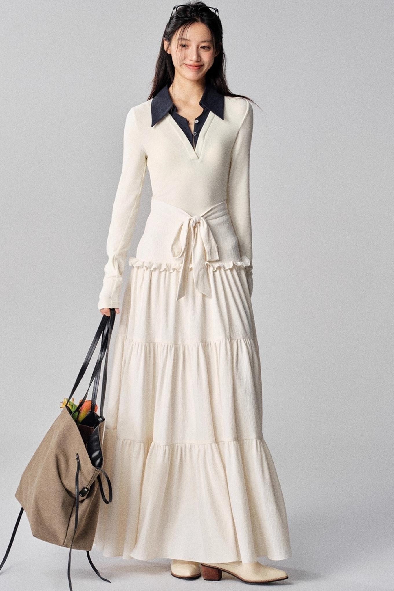 Mountains Melody White Skirt