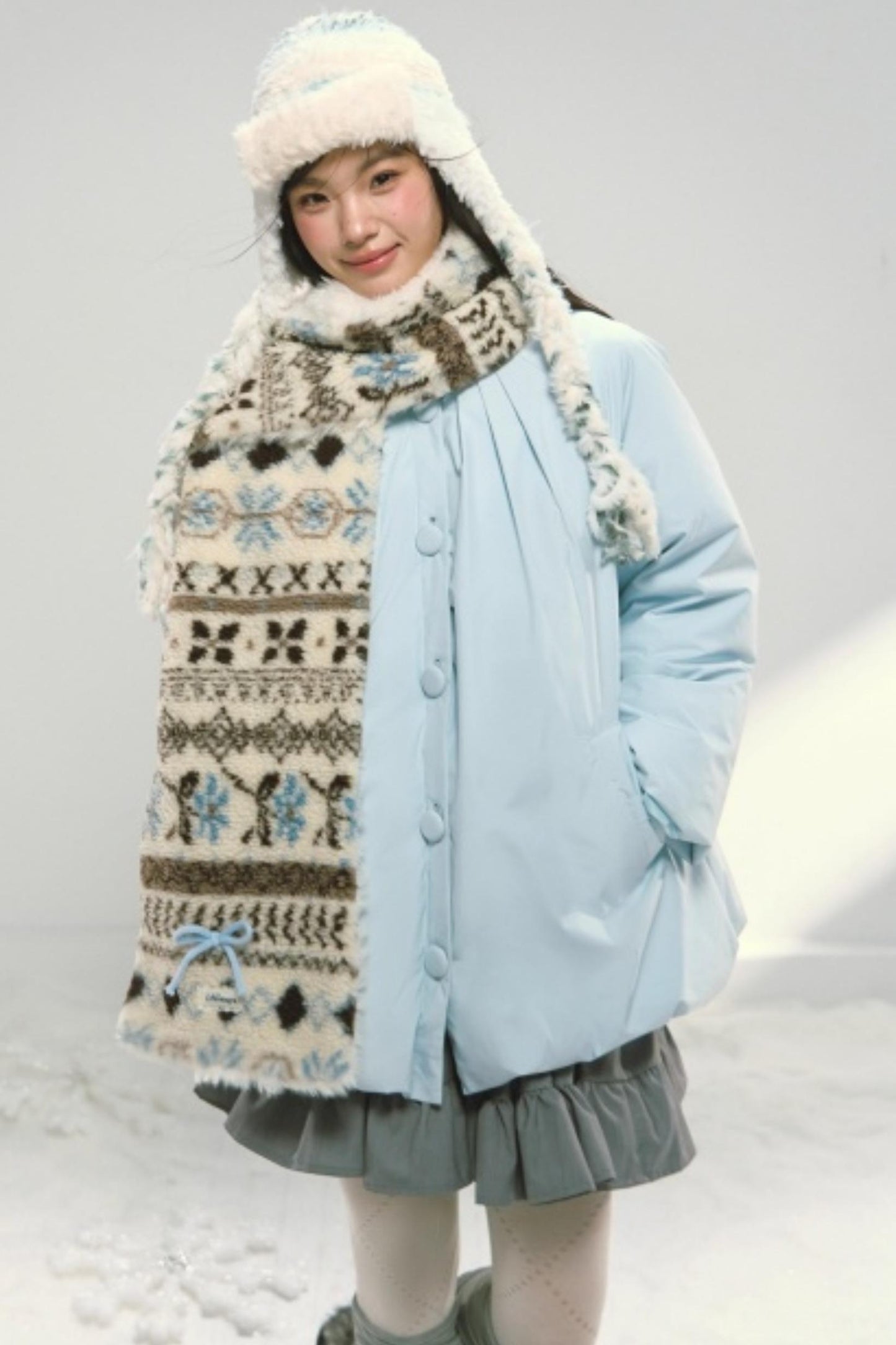 Fair Isle Plush Scarf