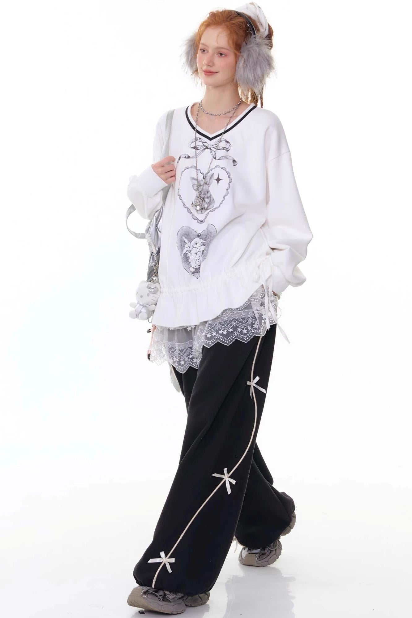 Vintage V-Neck Sweatshirt