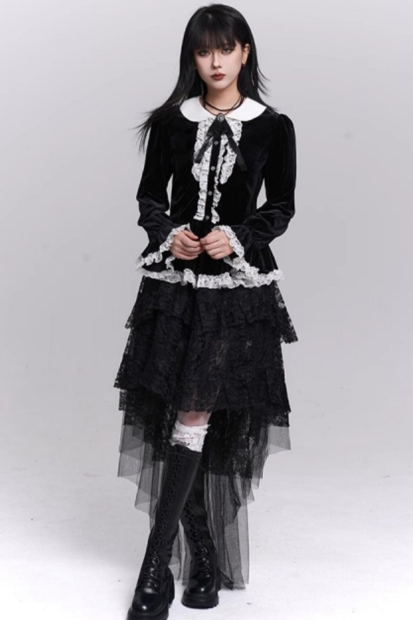 Velvet French Court Top