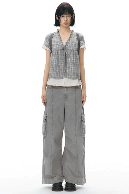 Vintage Embroidered Cargo Pants