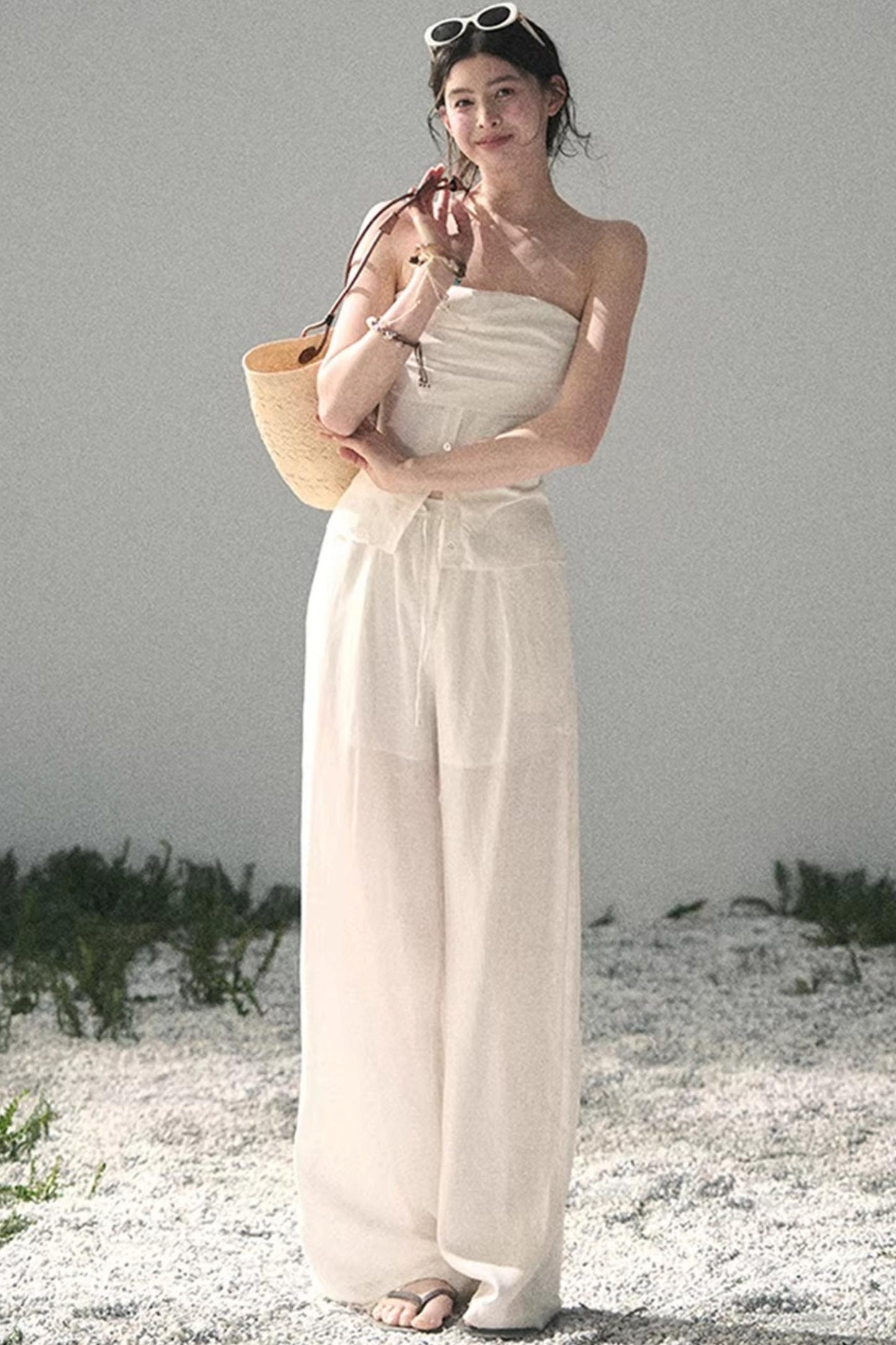 Minimalist Summer Off-Shoulder Top Set-Up