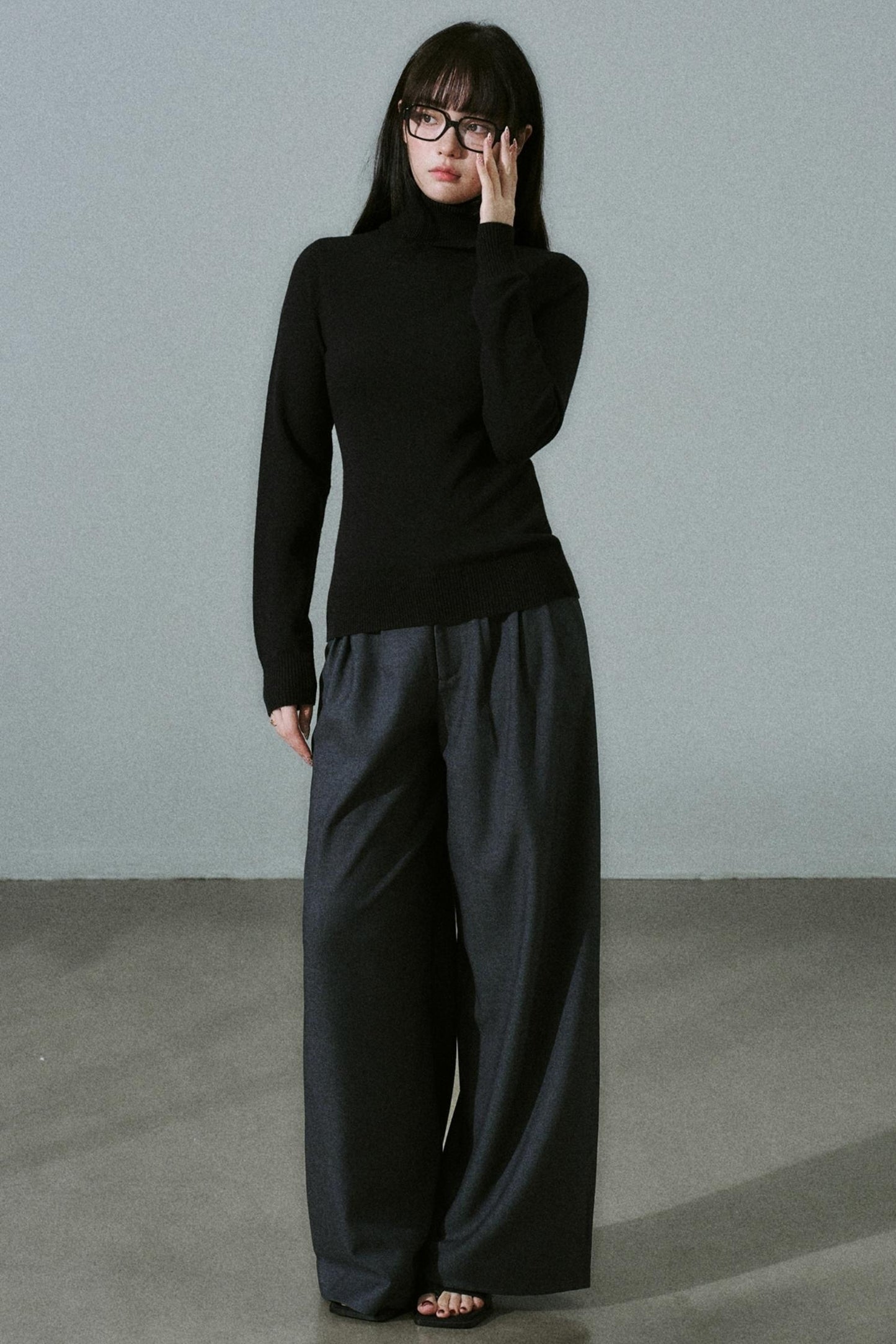 Tencel Wool Wide-Leg Pants