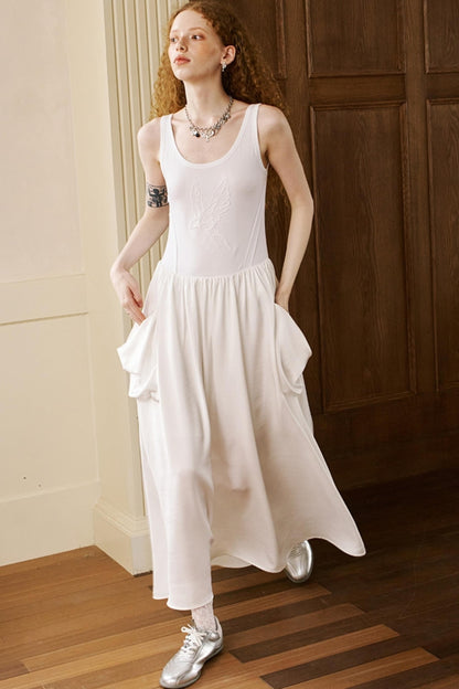 Swallow Embroidered Summer Dress