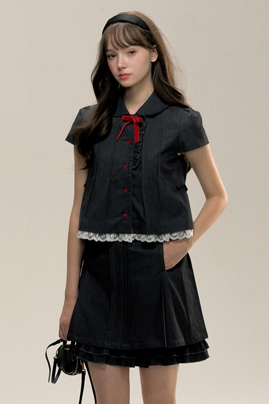 College A-Line Skirt And Shirt Set-Up