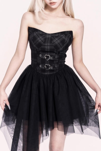 Halloween Irregular Mesh Dress Coat Set-Up