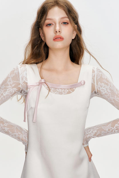 Lunar Elegance Swing Dress