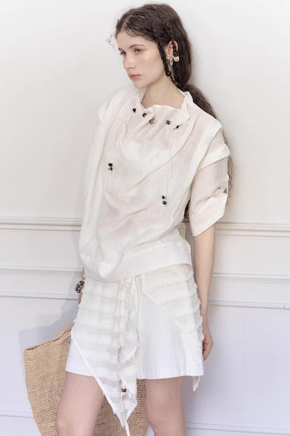 Yuan Beaded Summer Top