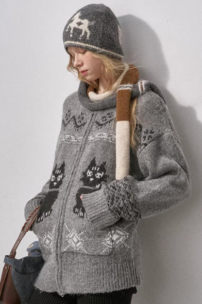Noble Cat Knit Sweater