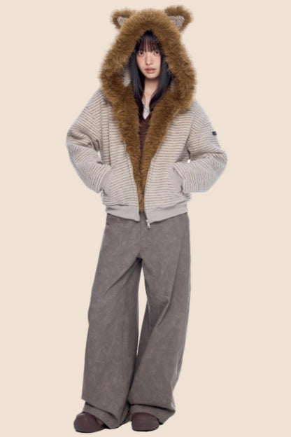 Retro Scimitar Wide-Leg Pants