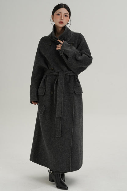 Woolen Silhouette Long Coat