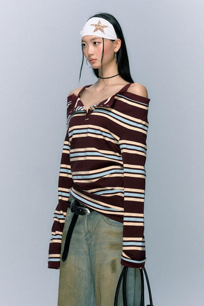 Sweet Cool Striped Slim Fit Top