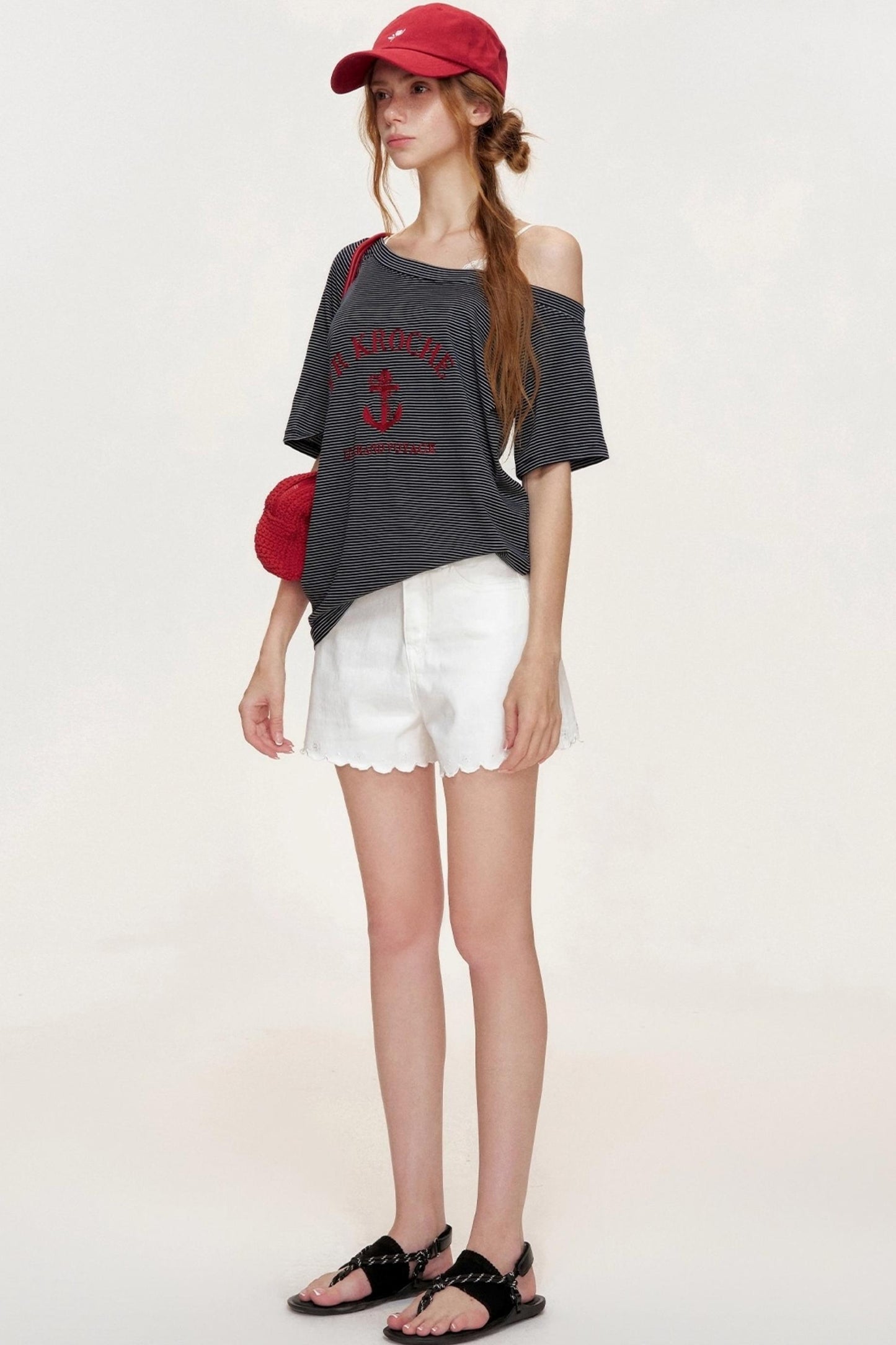 Floral Embroidered Denim Shorts