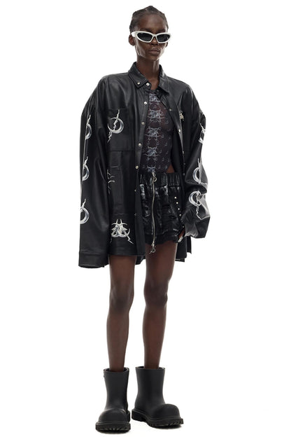 Hand Painted Punk Short Skirt