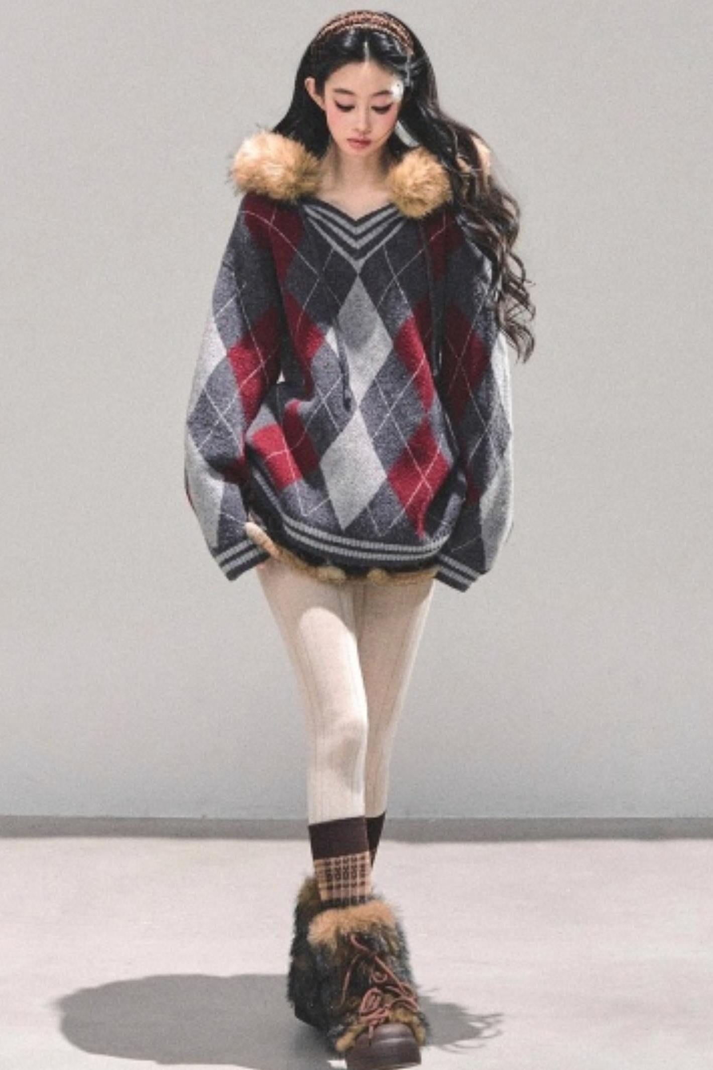 Maillard Poetry Plaid Skirt