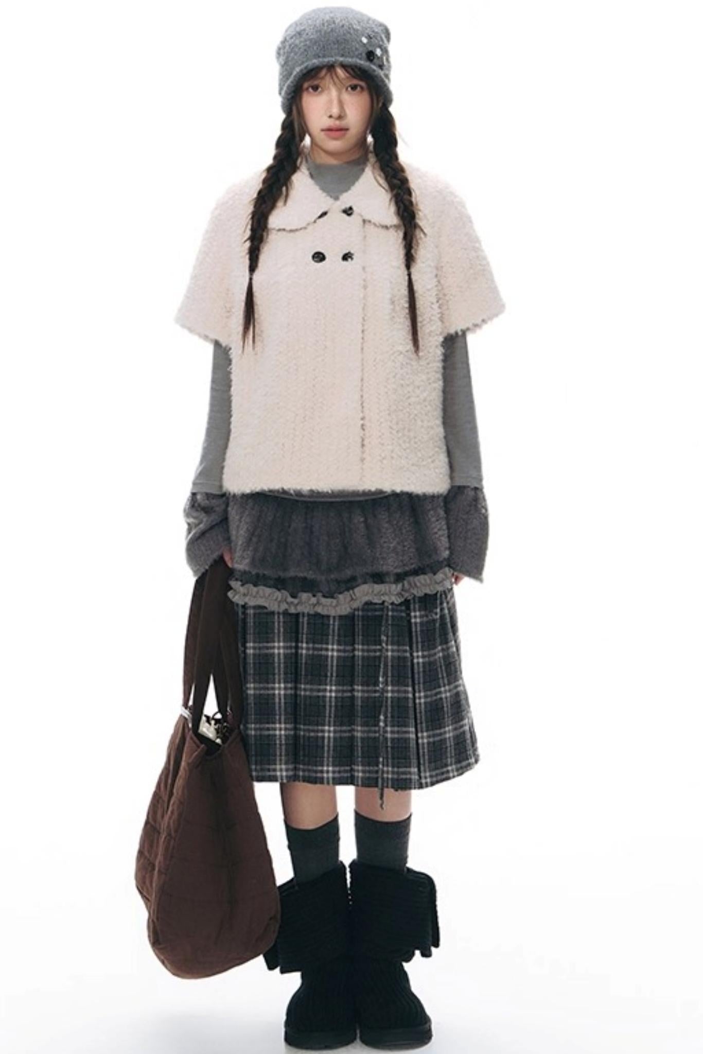 Lamb Wool Two-Piece Sweater Set-Up