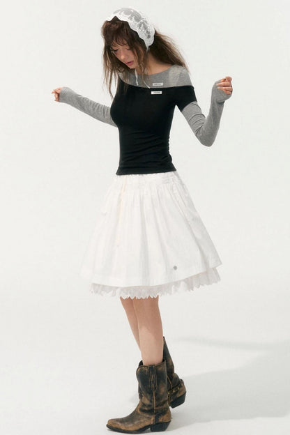 Color-Block Knit Tee