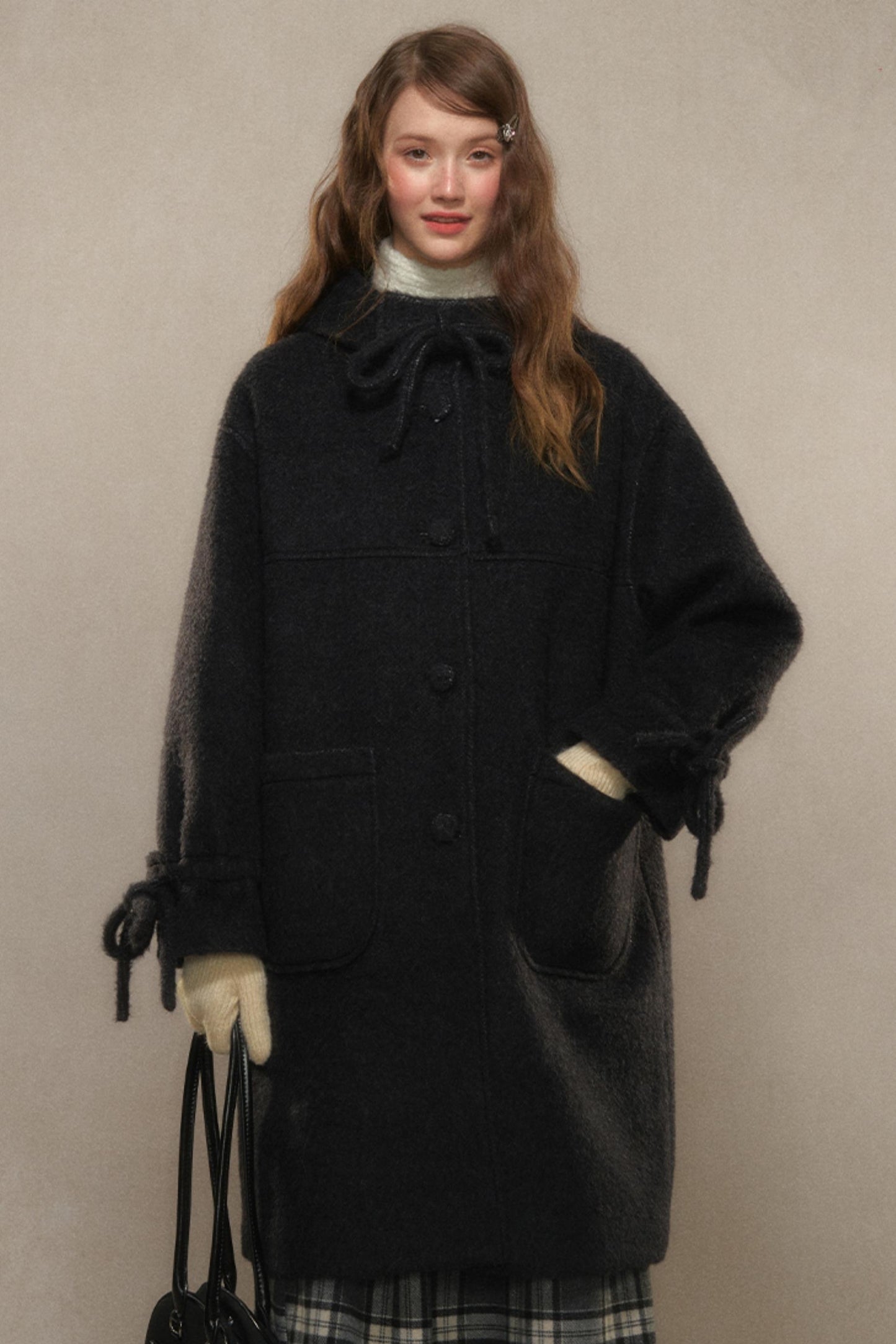 Winter Wool Blend Tweed Coat